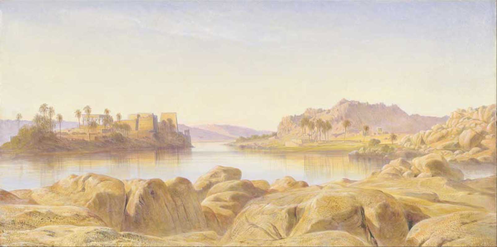 Affresco Классические пейзажи Edward Lear, Philae Egypt