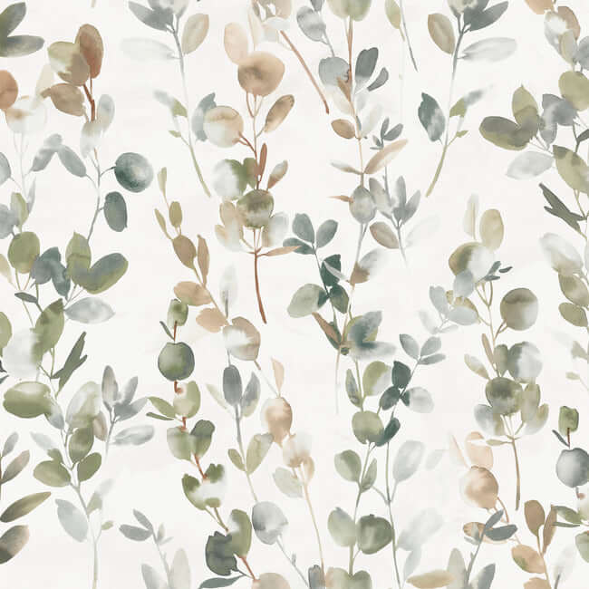 York  Candice Olson Wallcoverings  Joyful Eucalyptus Premium Peel + Stick Wallpaper- Green PSW1430RL