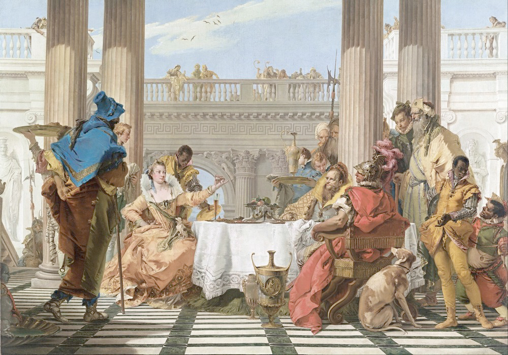 Affresco Жанровые сцены Giambattista Tiepolo, The Banquet of Cleopatra