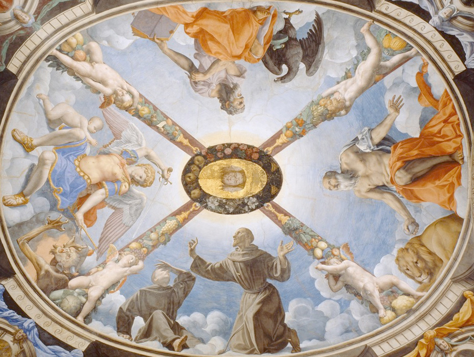 Affresco Библейские сюжеты Agnolo Bronzino, Ceiling of the Chapel of Eleonora of Toledo