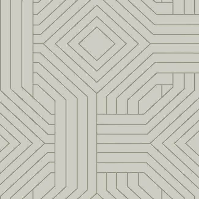 York  Candice Olson Modern Artisan Second Edition  Diverging Diamonds Wallpaper- Mist Taupe CI2377