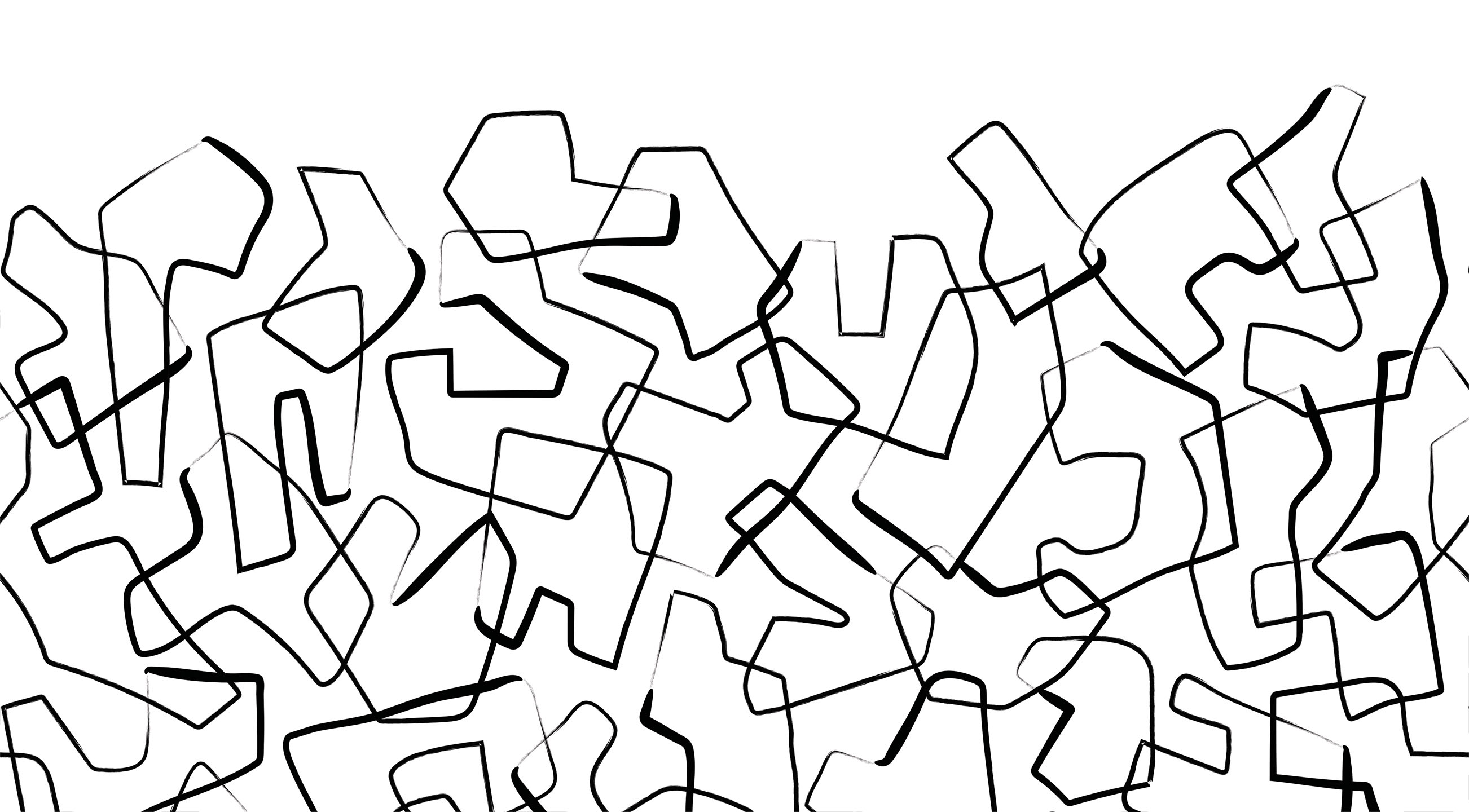 828350 Creativille черные абстрактные линии