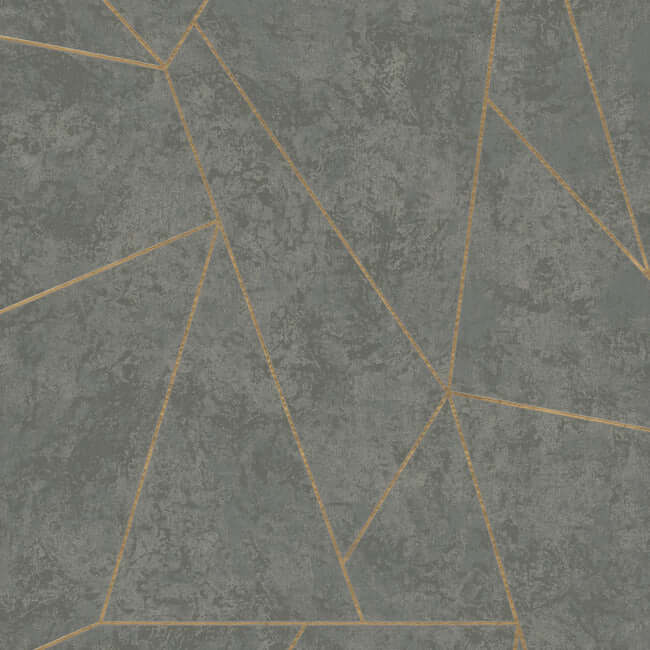 York  Antonina Vella Modern Metals  Nazca Wallpaper- Grey/Gold NW3502