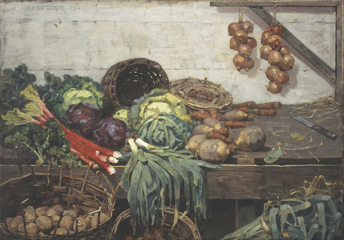 Affresco Натюрморт William York MacGregor, The Vegetable Stall