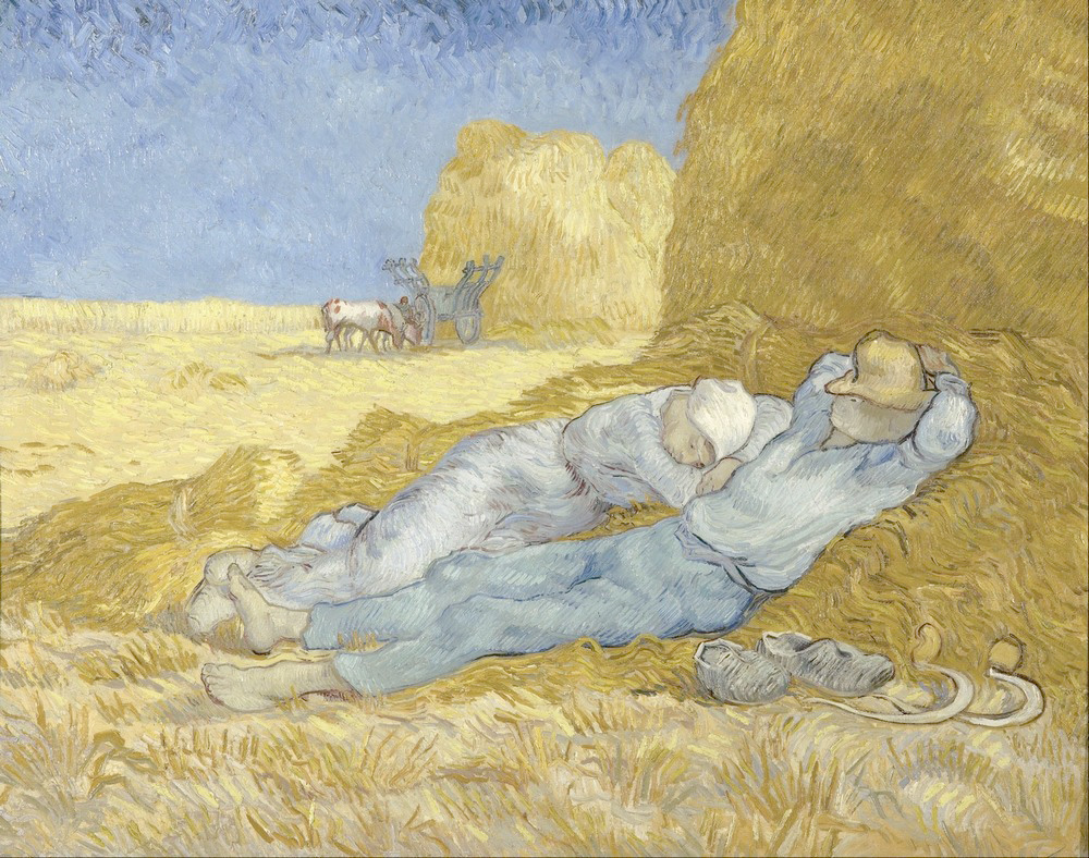 Affresco Импрессионисты и постимпрессионисты Vincent van Gogh, The siesta after Millet