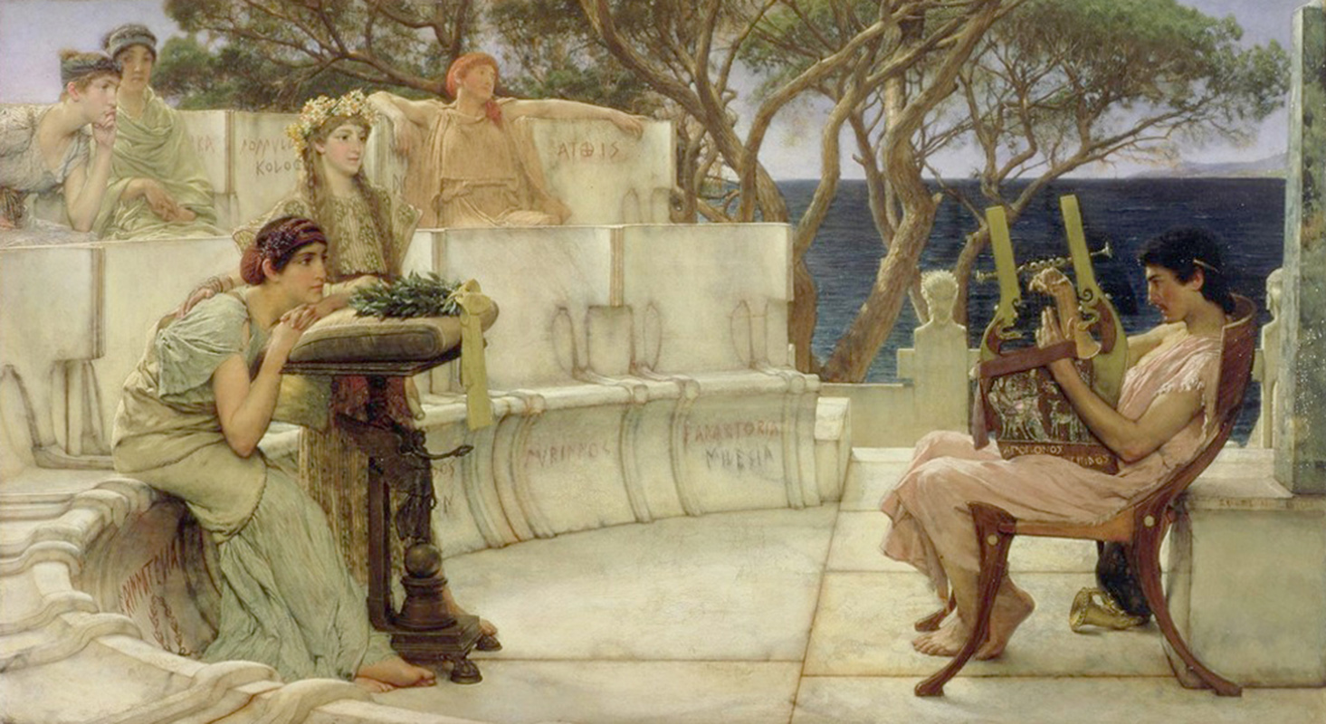 Affresco Античные сюжеты Sappho and Alcaeus