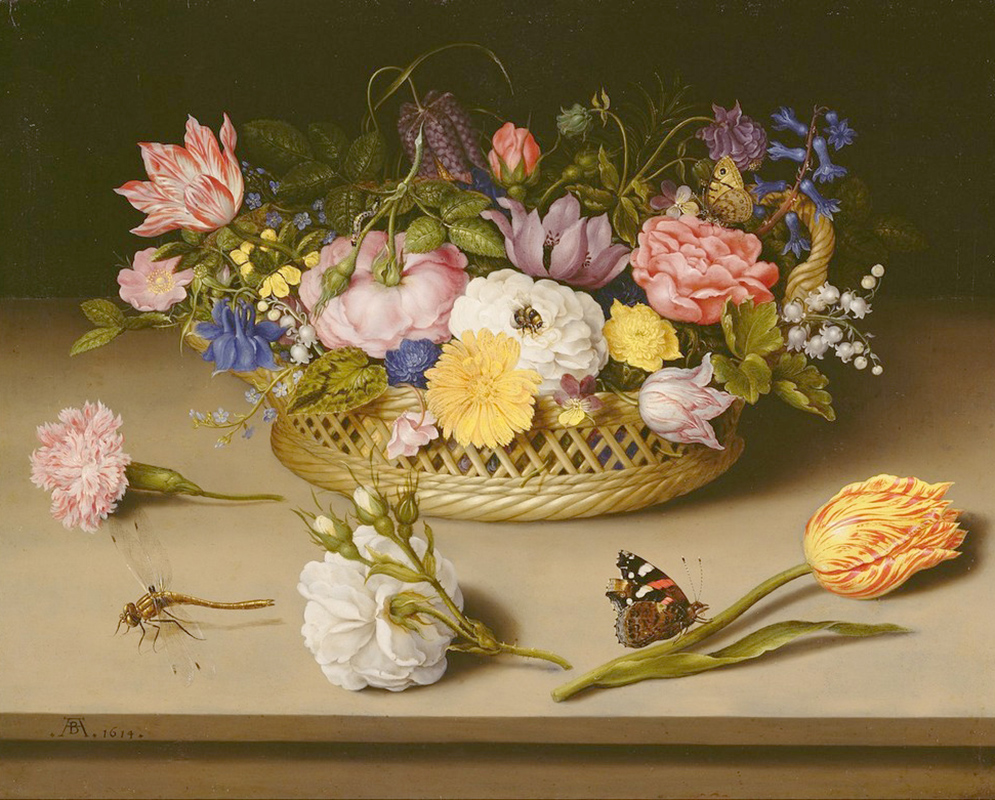Affresco Натюрморт Ambrosius Bosschaert the Elder, Flower Still Life