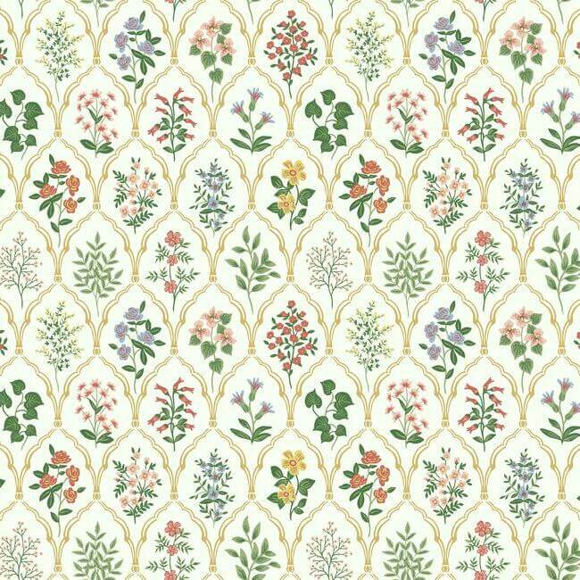York  Rifle Paper Co. Wallcoverings  Hawthorne Wallpaper- Rose Multi RI5130
