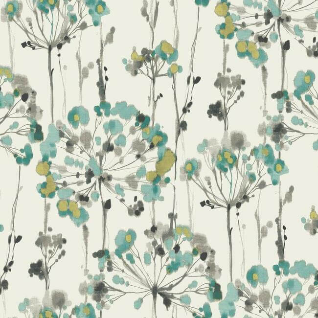 York  Candice Olson Modern Artisan Second Edition  Flourish Wallpaper- Turquiose CN2102