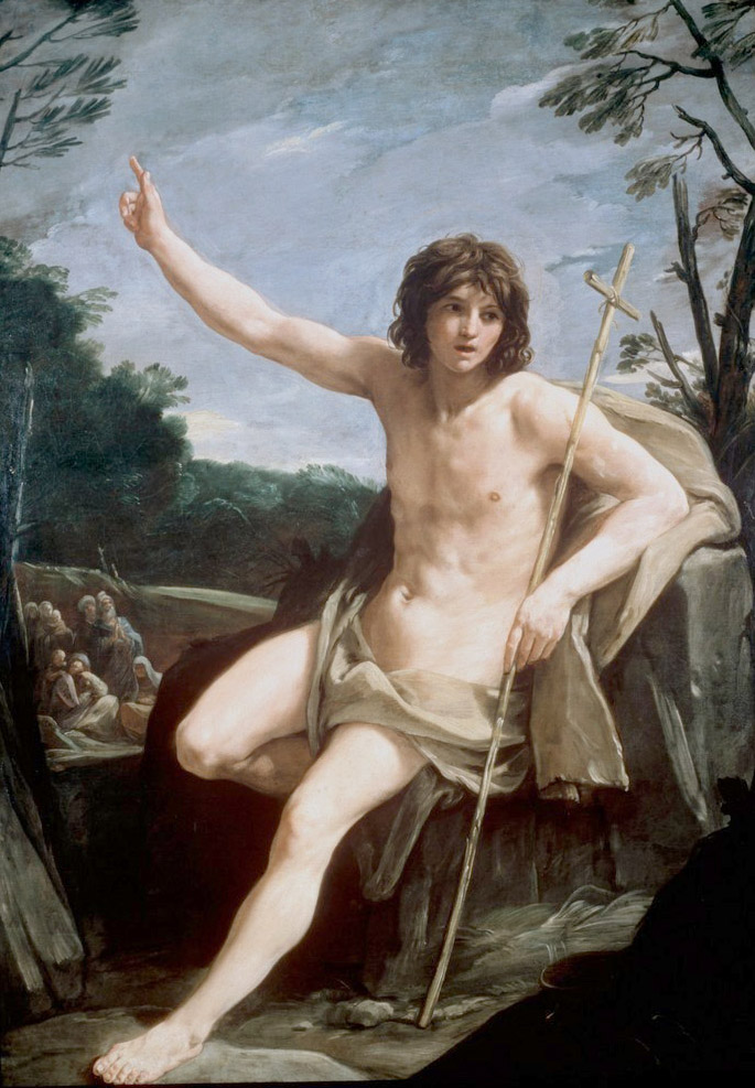 Affresco Библейские сюжеты Reni Guido, St John the Baptist in the Wilderness