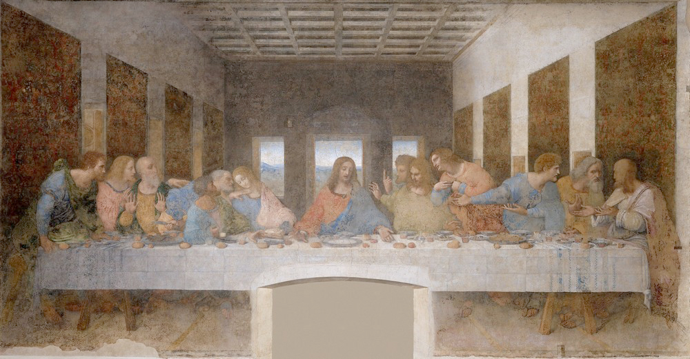 Affresco Библейские сюжеты Leonardo da Vinci, The Last Supper