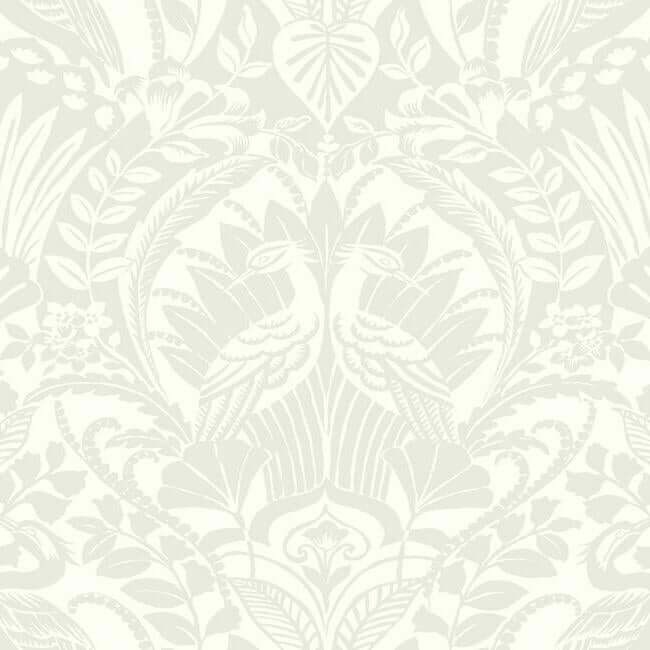 York  Spray and Stick Wallpaper™  Egret Damask Wallpaper- Taupe DM4997