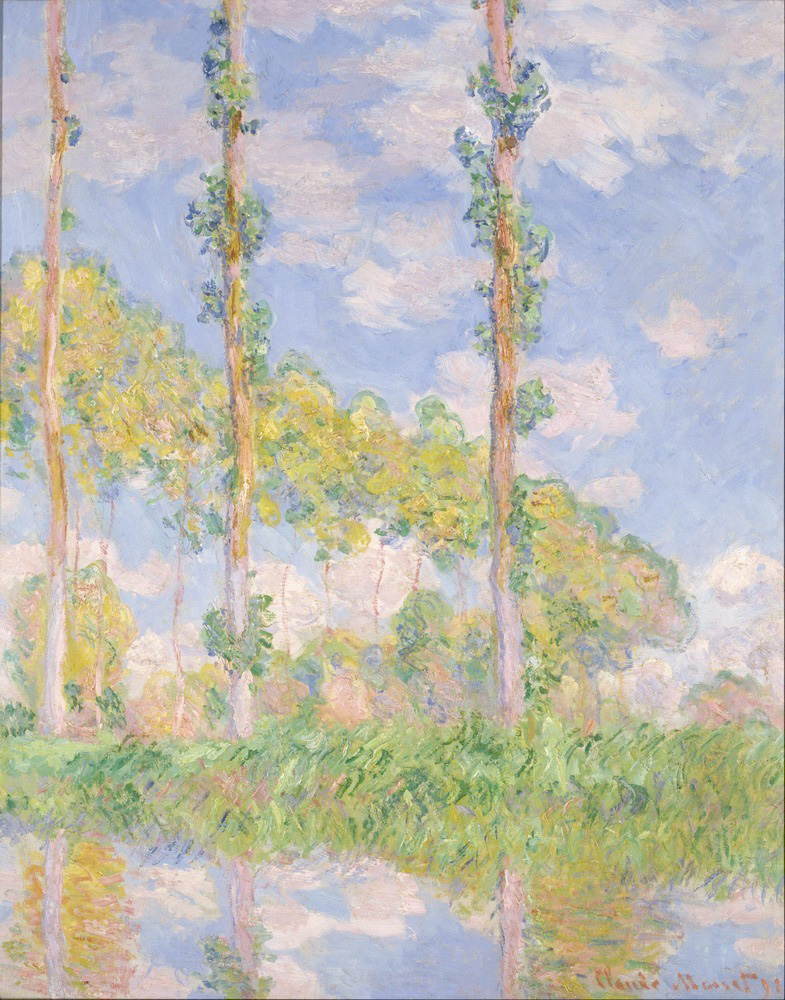 Affresco Импрессионисты и постимпрессионисты Claude Monet, Poplars in the Sun