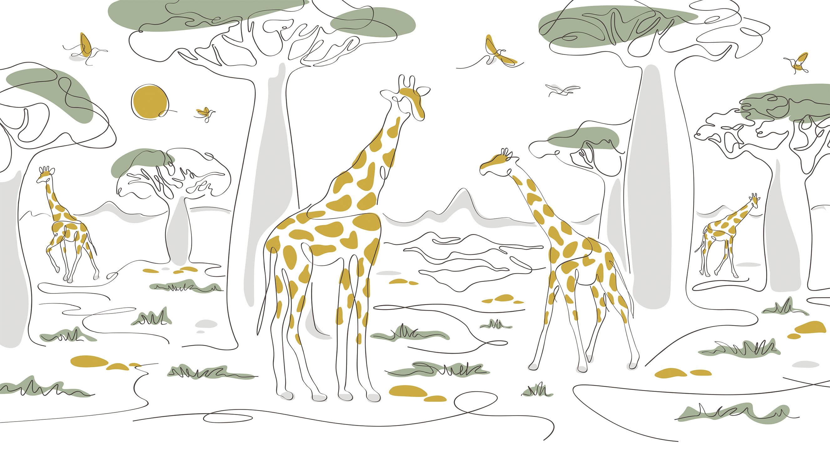 267007 Creativille Жирафы в саванне