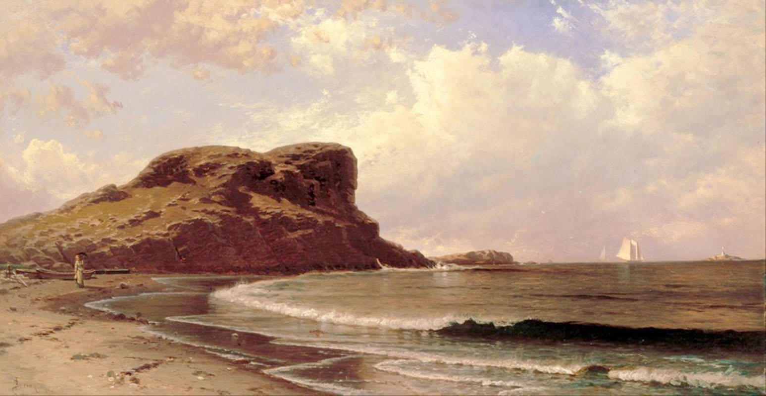Affresco Морские пейзажи Alfred Thompson Bricher, Castle Rock Nahant Massachusetts