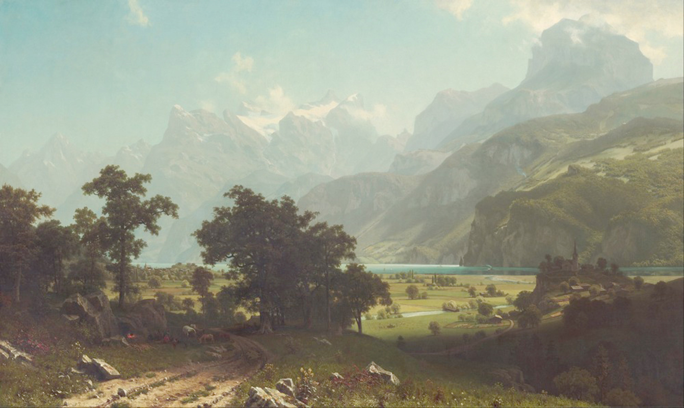 Affresco Классические пейзажи Albert Bierstadt, Lake Lucerne