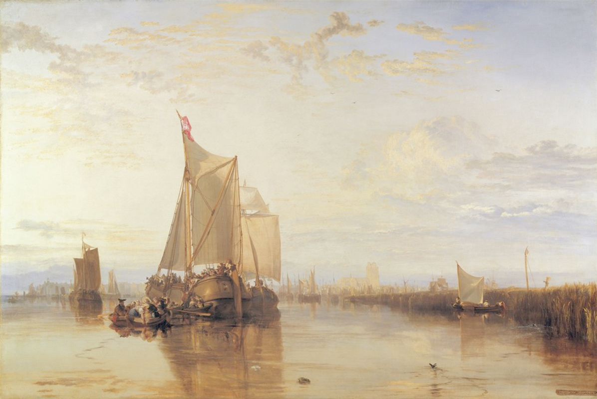 Affresco Классические пейзажи Joseph Mallord William Turner, Dort or Dordrecht The Dort Packet Boat from Rotterdam Becalmed
