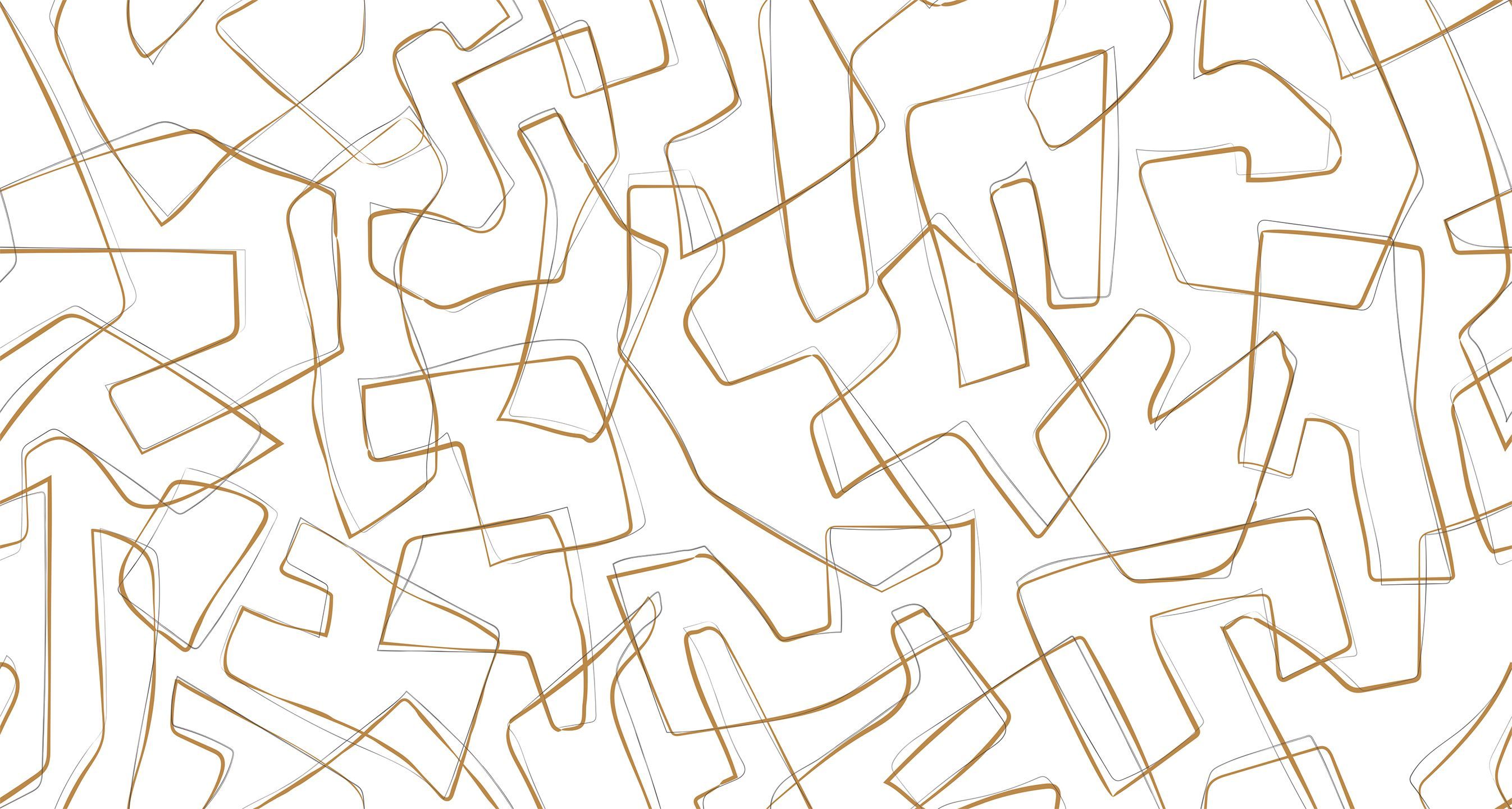 828304 Creativille Желтые абстрактные линии