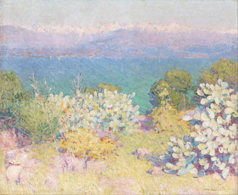 Affresco Импрессионисты и постимпрессионисты John Russell, In the morning Alpes Maritimes from Antibes