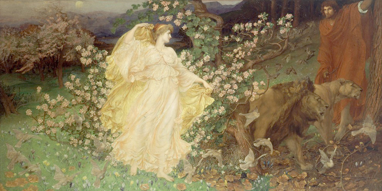 Affresco Античные сюжеты William Blake Richmond Venus and Anchises