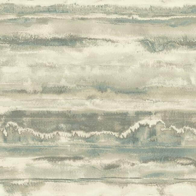 York  Candice Olson Wallcoverings  High Tide Premium Premium Peel + Stick Wallpaper- Taupe/Blue PSW1105RL