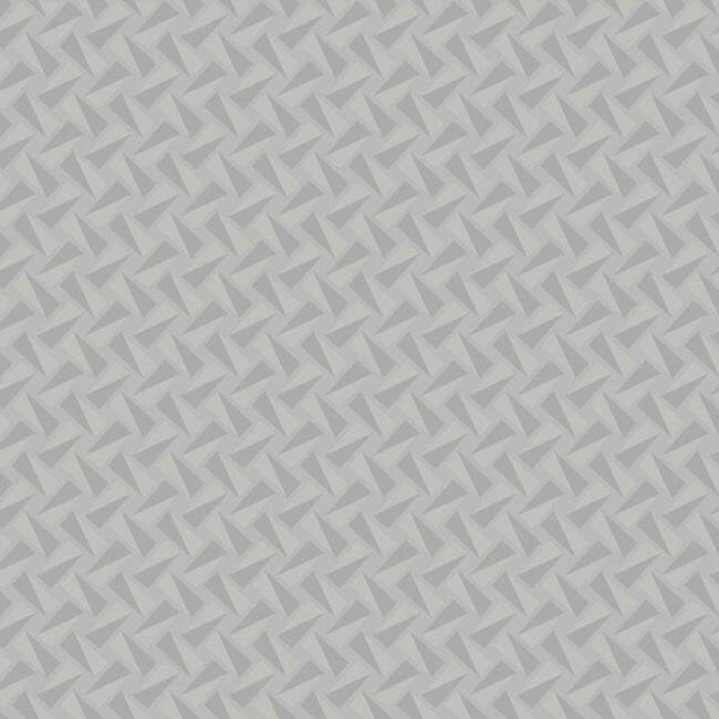 York  Geometric Resource Library  Petite Pivots Wallpaper- Morning Fog GM7573