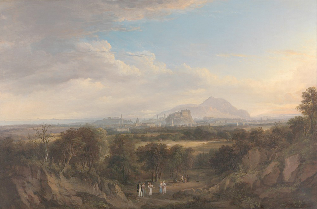 Affresco Классические пейзажи Alexander Nasmyth, A View of Edinburgh from the West