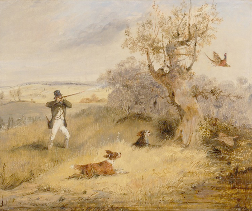Affresco Сцены охоты Henry Thomas Alken, Pheasant Shooting