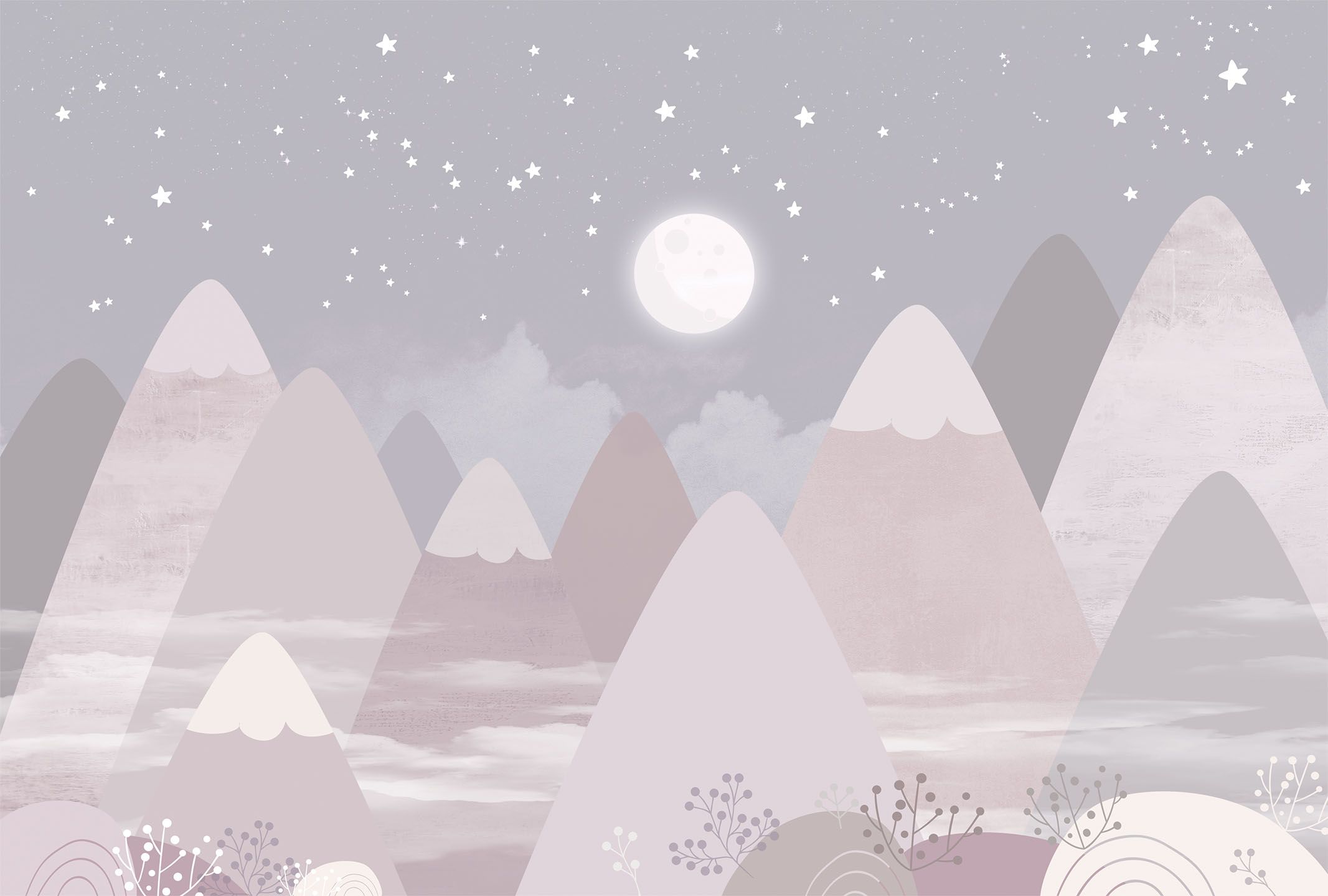 251264 Creativille горы под ночным небом