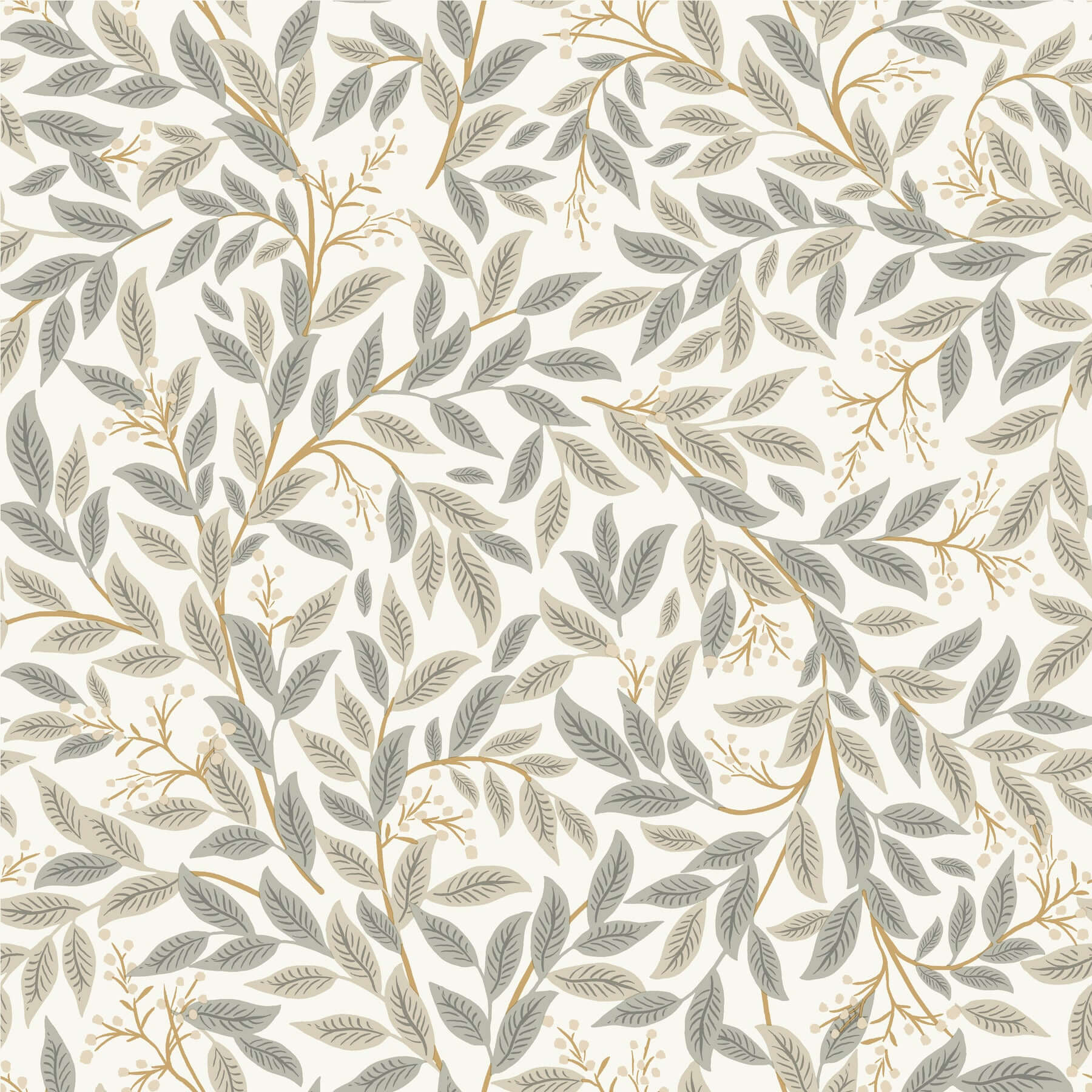 York  Rifle Paper Co. Wallcoverings  Willowberry Wallpaper- Linen & White RF7463