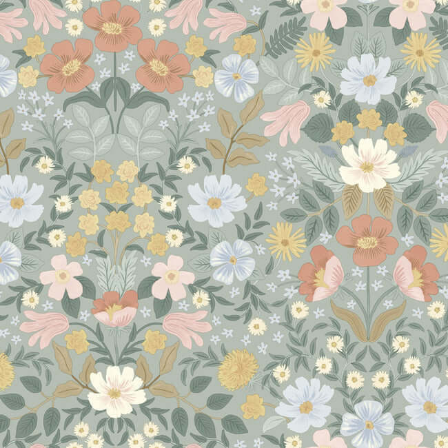 York  York Premium Peel + Stick  Bramble Garden Premium Peel + Stick Wallpaper- Sage PSW1476RL
