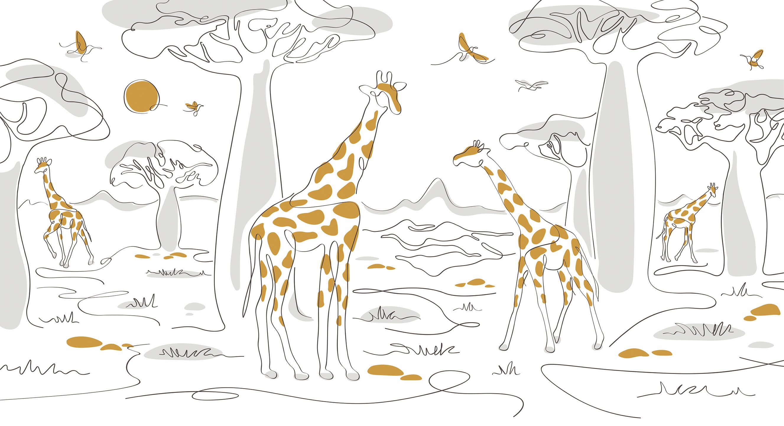 267001 Creativille Жирафы в саванне