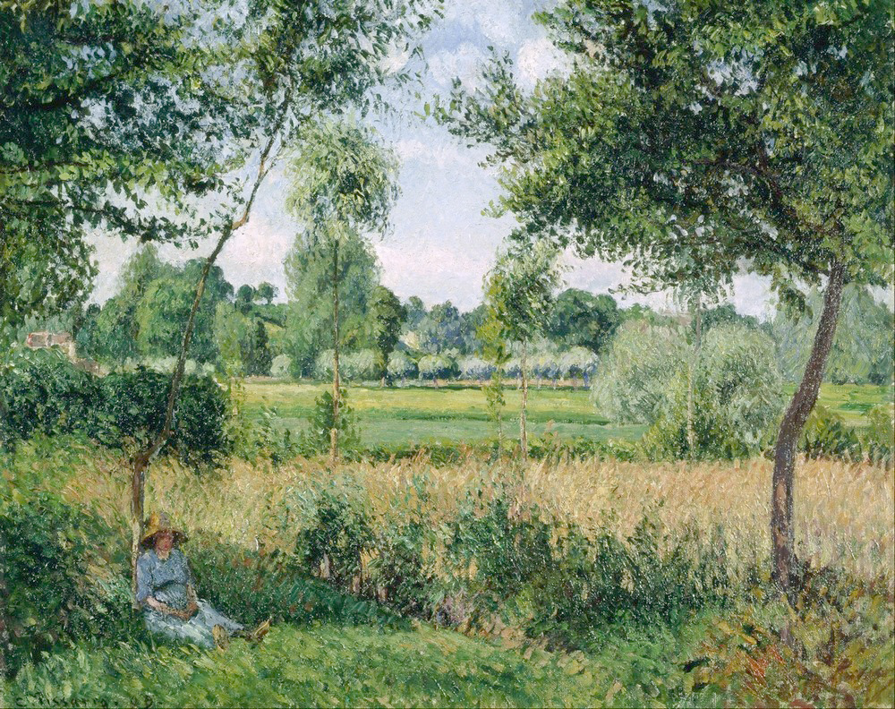 Affresco Импрессионисты и постимпрессионисты Camille Pissarro, Morning Sunlight Effect Eragny