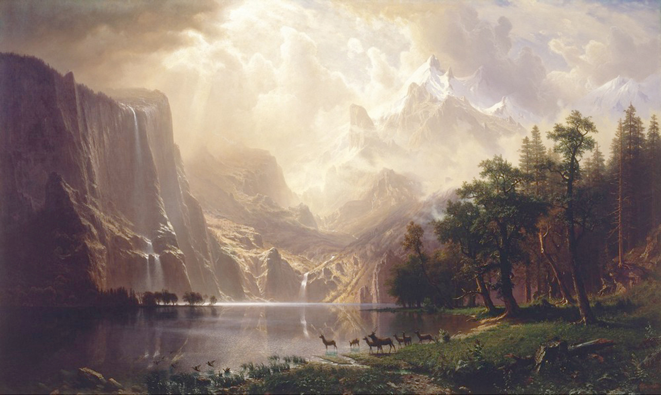 Affresco Классические пейзажи Albert Bierstadt, Among the Sierra Nevada California