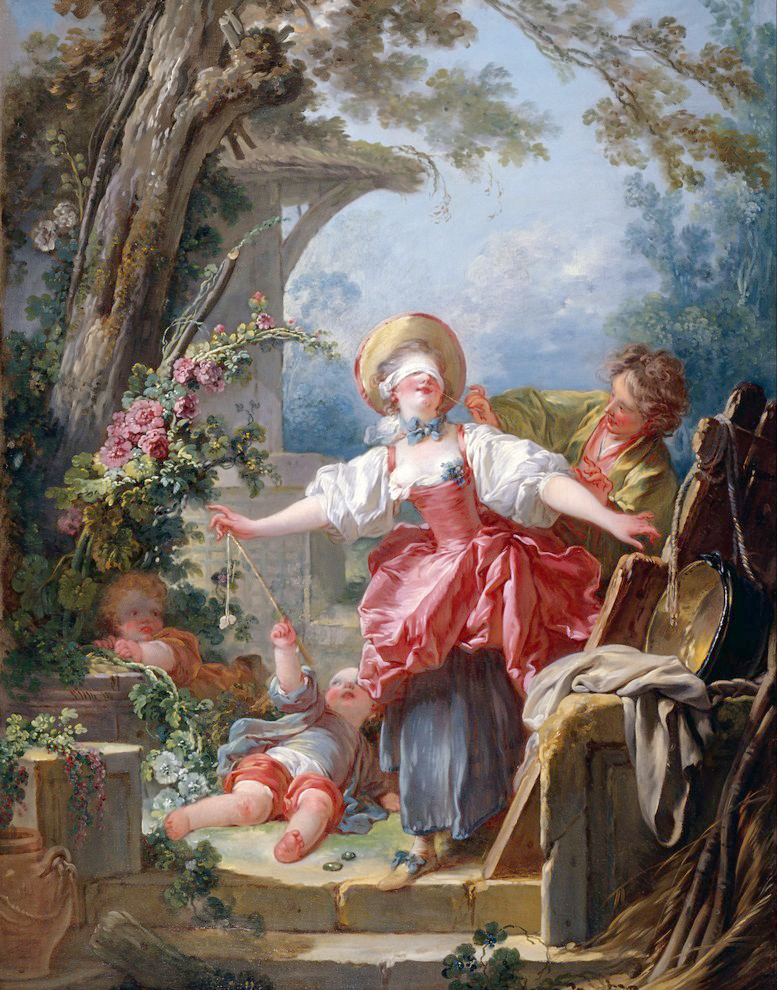 Affresco Жанровые сцены Jean Honore Fragonard,  Blind Mans Buff