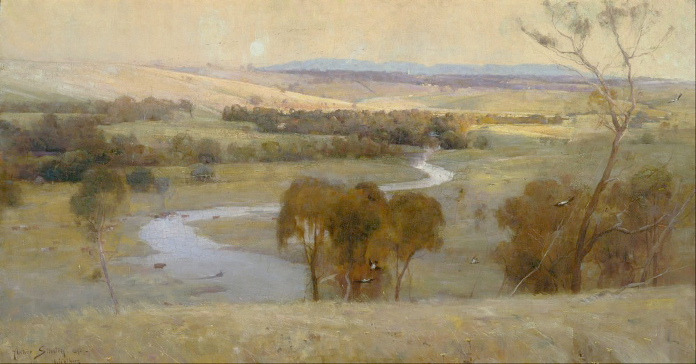 Affresco Импрессионисты и постимпрессионисты Arthur Streeton, Still glides the stream and shall for ever glide