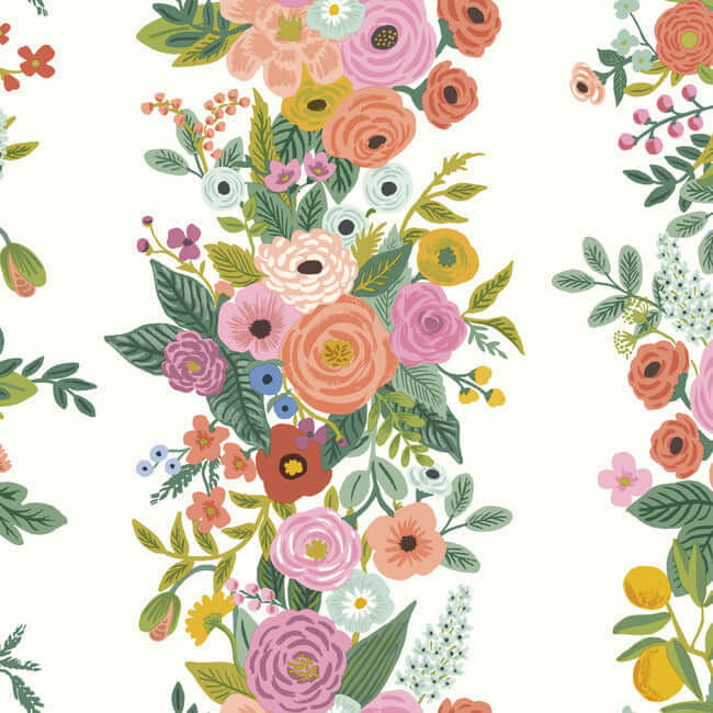 York  Rifle Paper Co.  Garden Party Trellis Wallpaper- Rose Multi RP7310