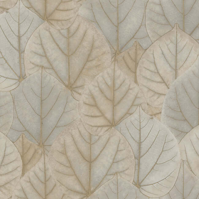 York  Candice Olson Wallcoverings  Leaf Concerto Premium Peel + Stick Wallpaper- Warm Taupe PSW1425RL