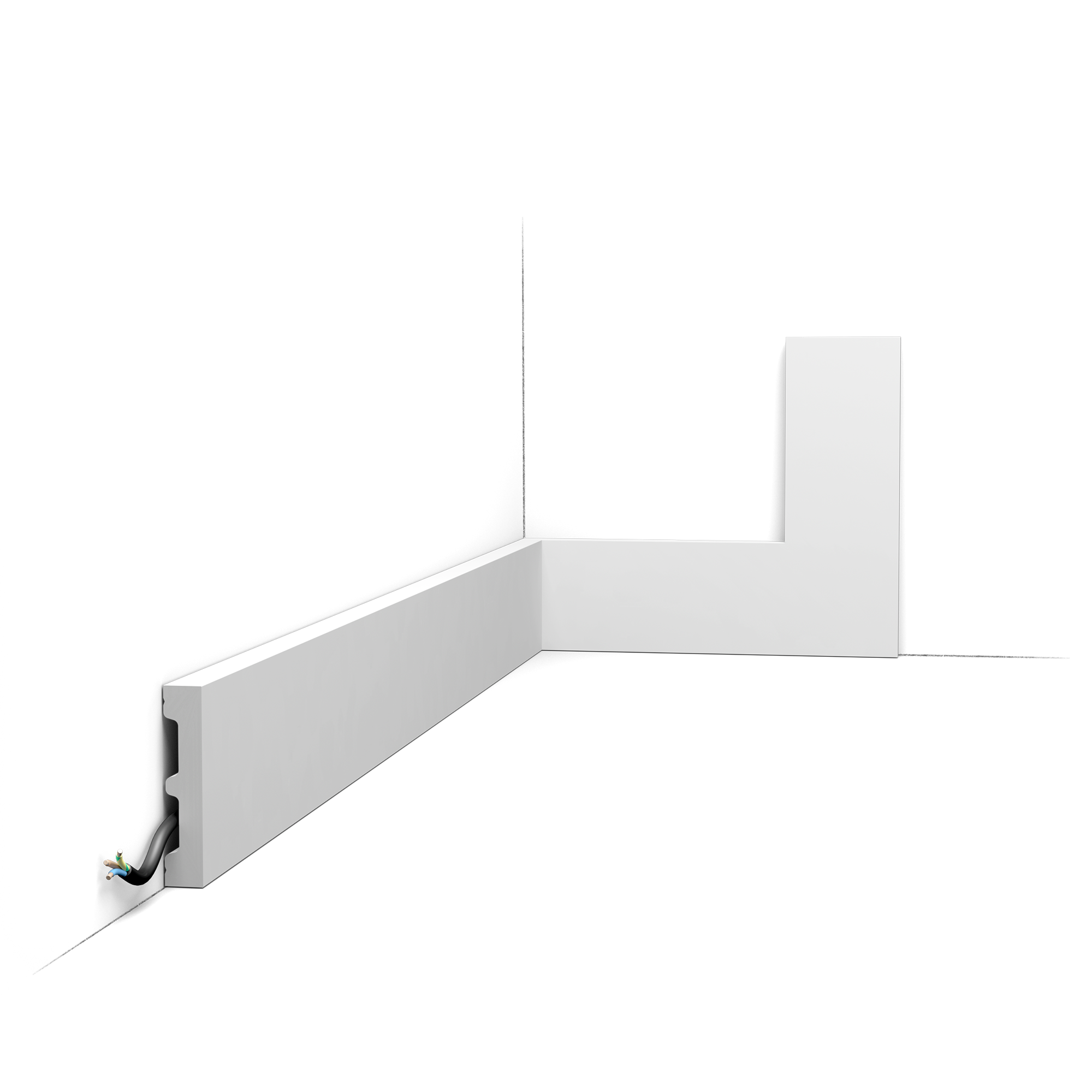 SX157 КВАДРАТ/SQUARE Плинтус напольный Orac