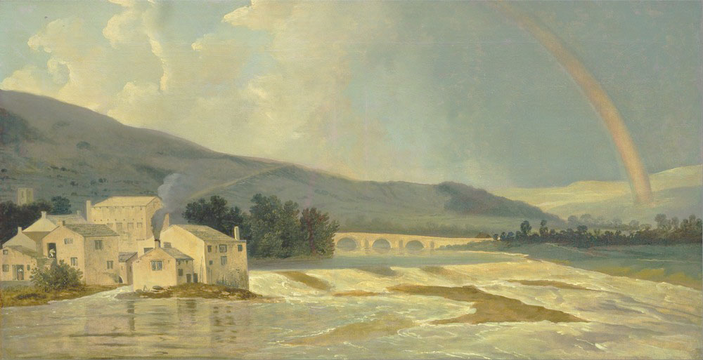 Affresco Классические пейзажи William Hodges, Otley Bridge on the River Wharfe