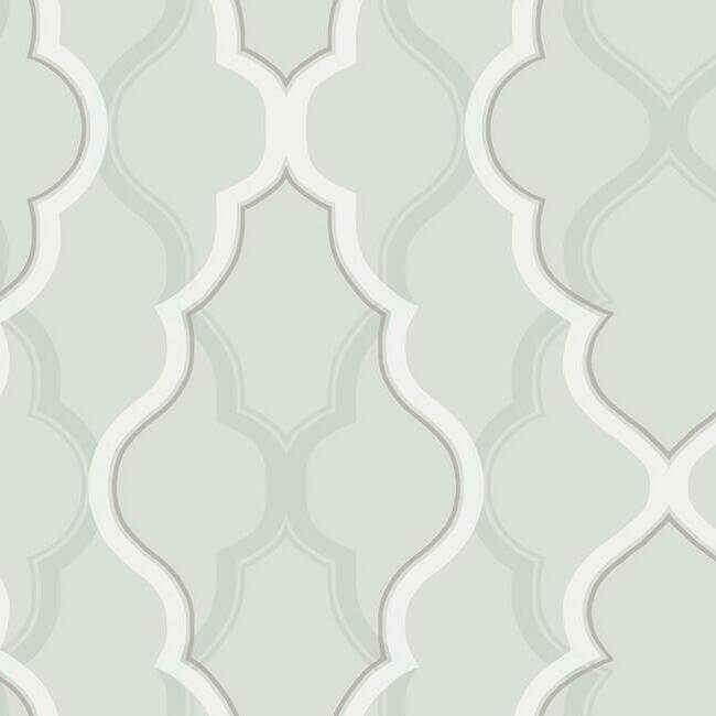 York  Candice Olson Modern Artisan Second Edition  Double Damask Wallpaper- Silver CI2397