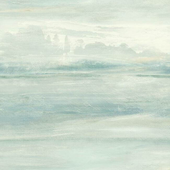 York  Candice Olson Wallcoverings  Soothing Mists Scenic Premium Peel and Stick Wallpaper- Blue PSW1099RL