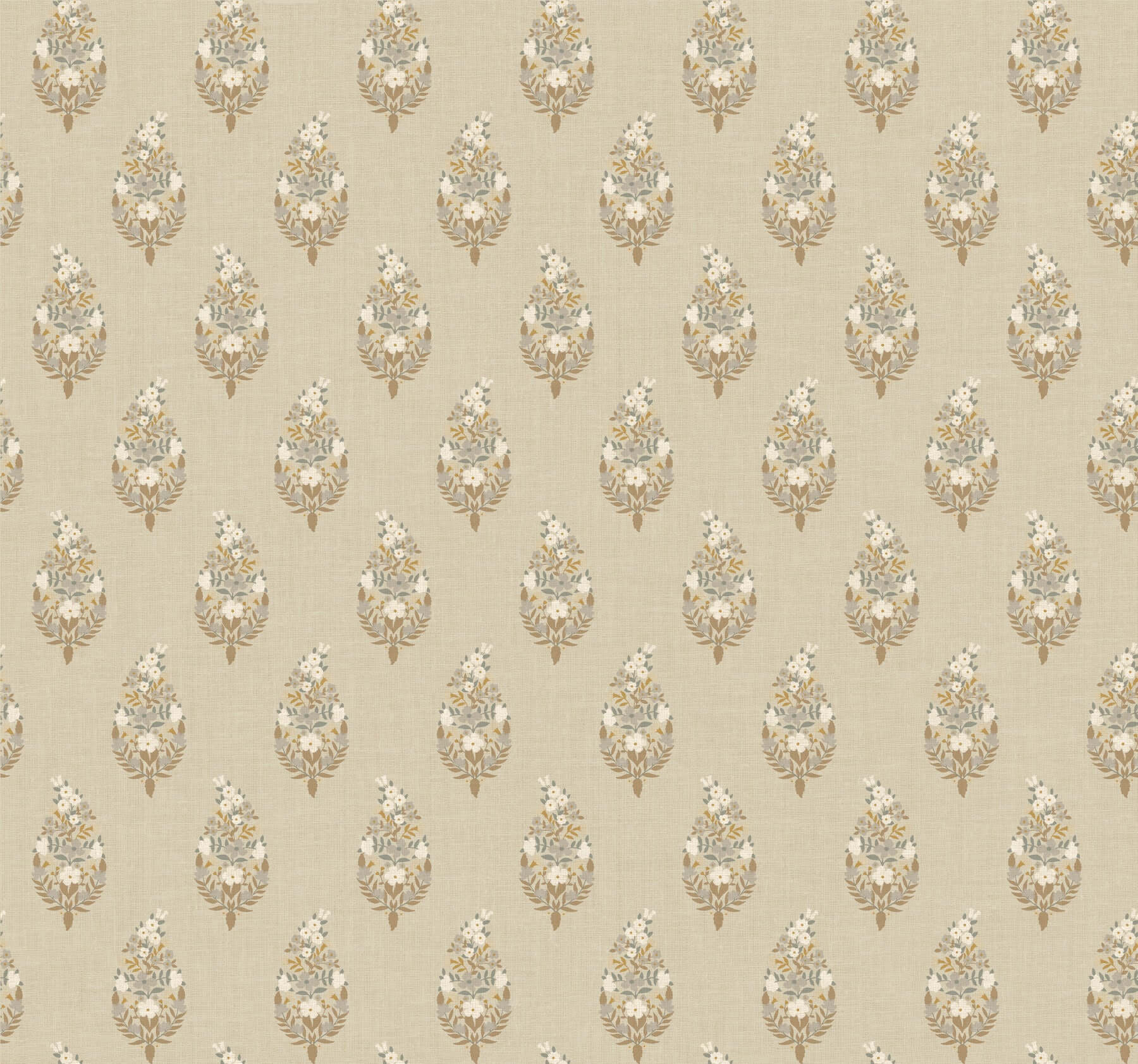 York  Rifle Paper Co. Wallcoverings  Paisley Wallpaper- Linen RF7474