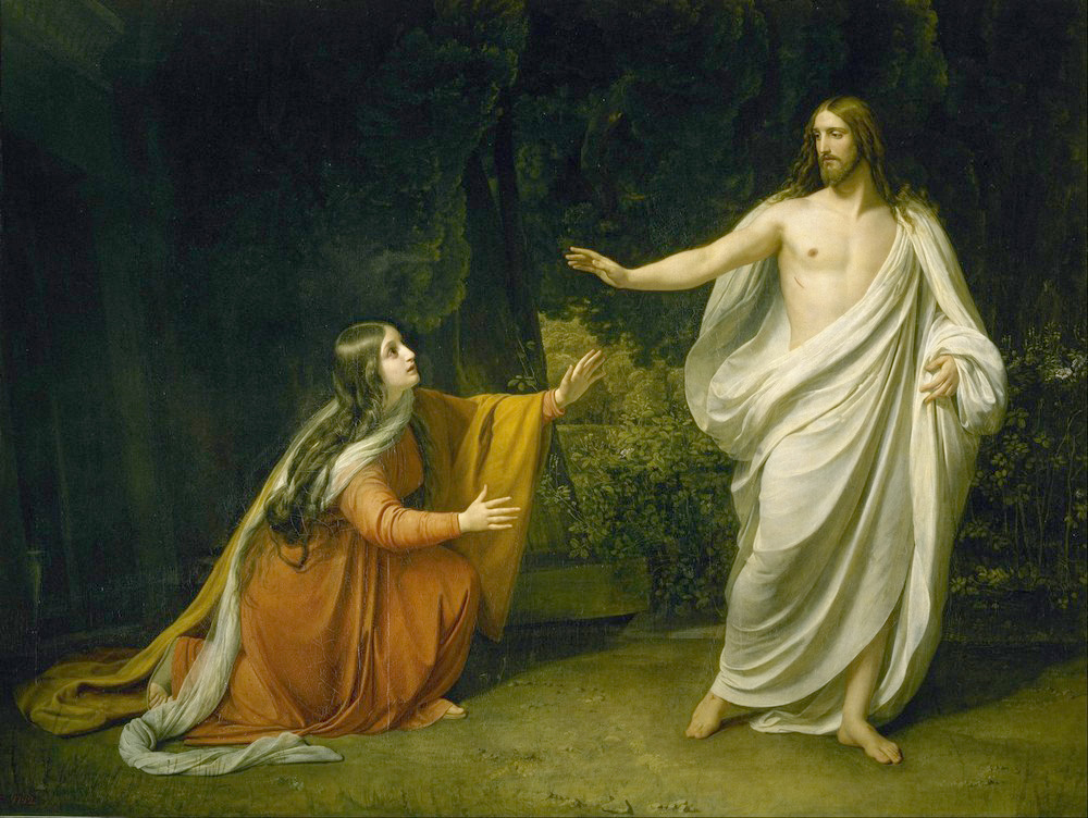 Affresco Библейские сюжеты Alexander Ivanov,  Christs Appearance to Mary Magdalene after the Resurrection
