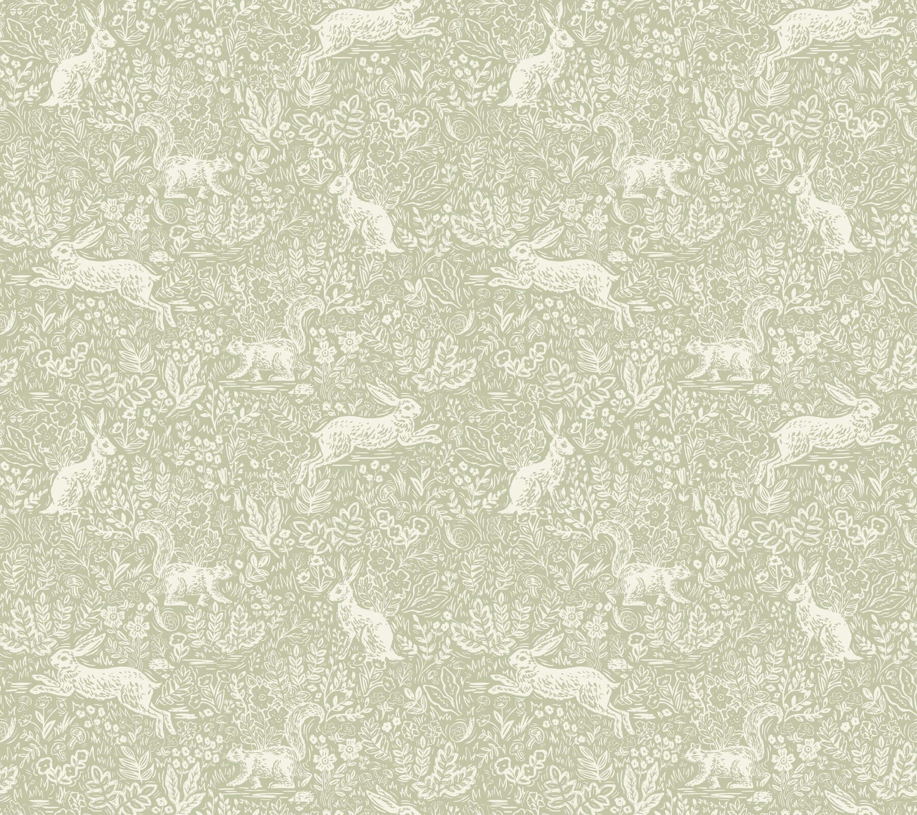 York  Rifle Paper Co. Wallcoverings  Fable Wallpaper- Mint PSW1628RL
