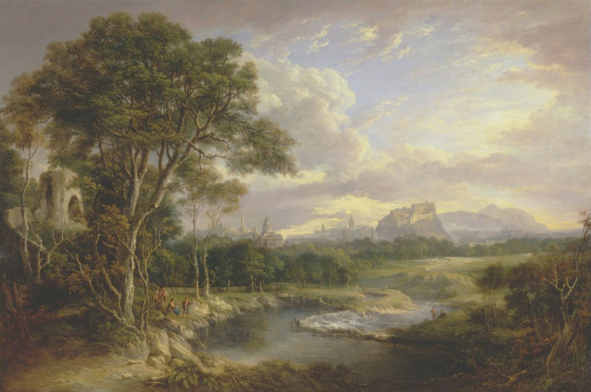 Affresco Классические пейзажи Alexander Nasmyth, View of the City of Edinburgh