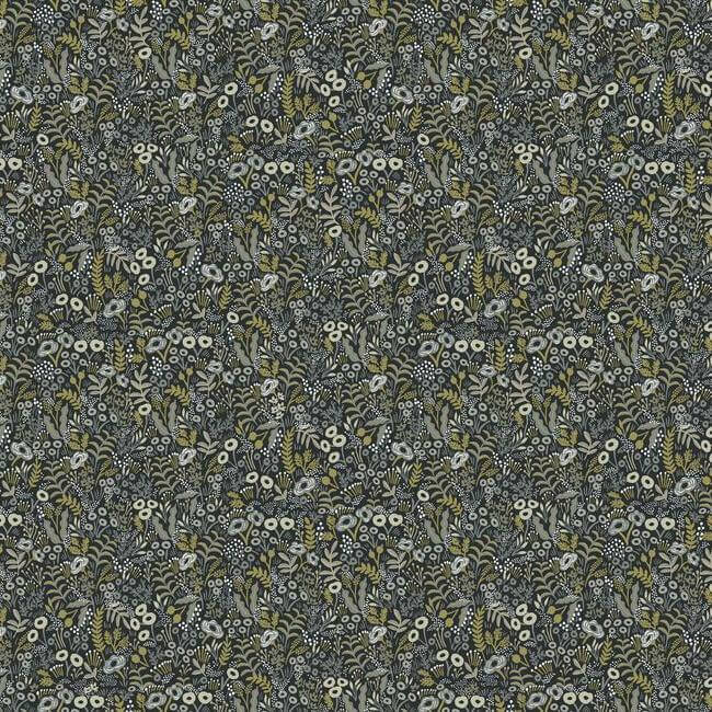 York  Rifle Paper Co. Wallcoverings  Tapestry Wallpaper- Black Linen RI5125