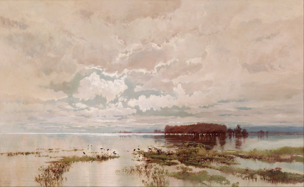 Affresco Классические пейзажи Wc Piguenit, The flood in the Darling 1890