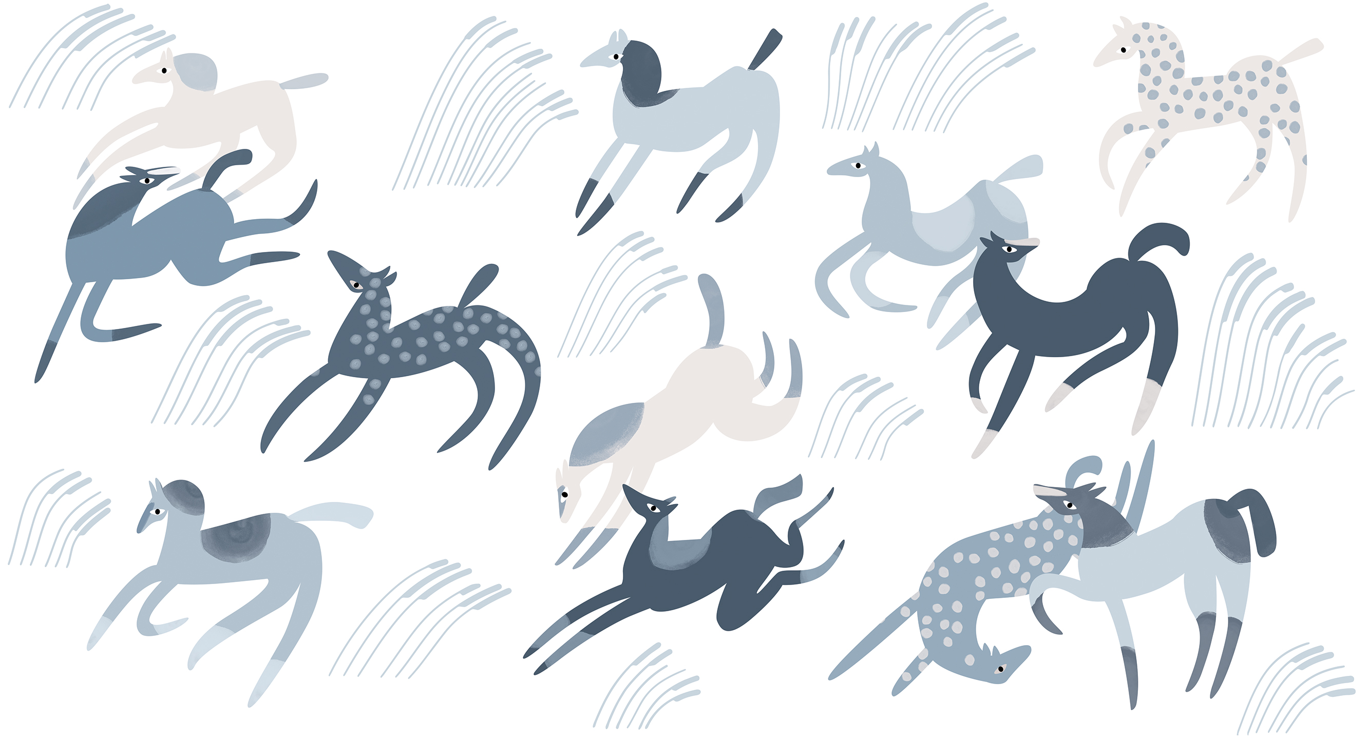 266821 Creativille Скачущие лошади