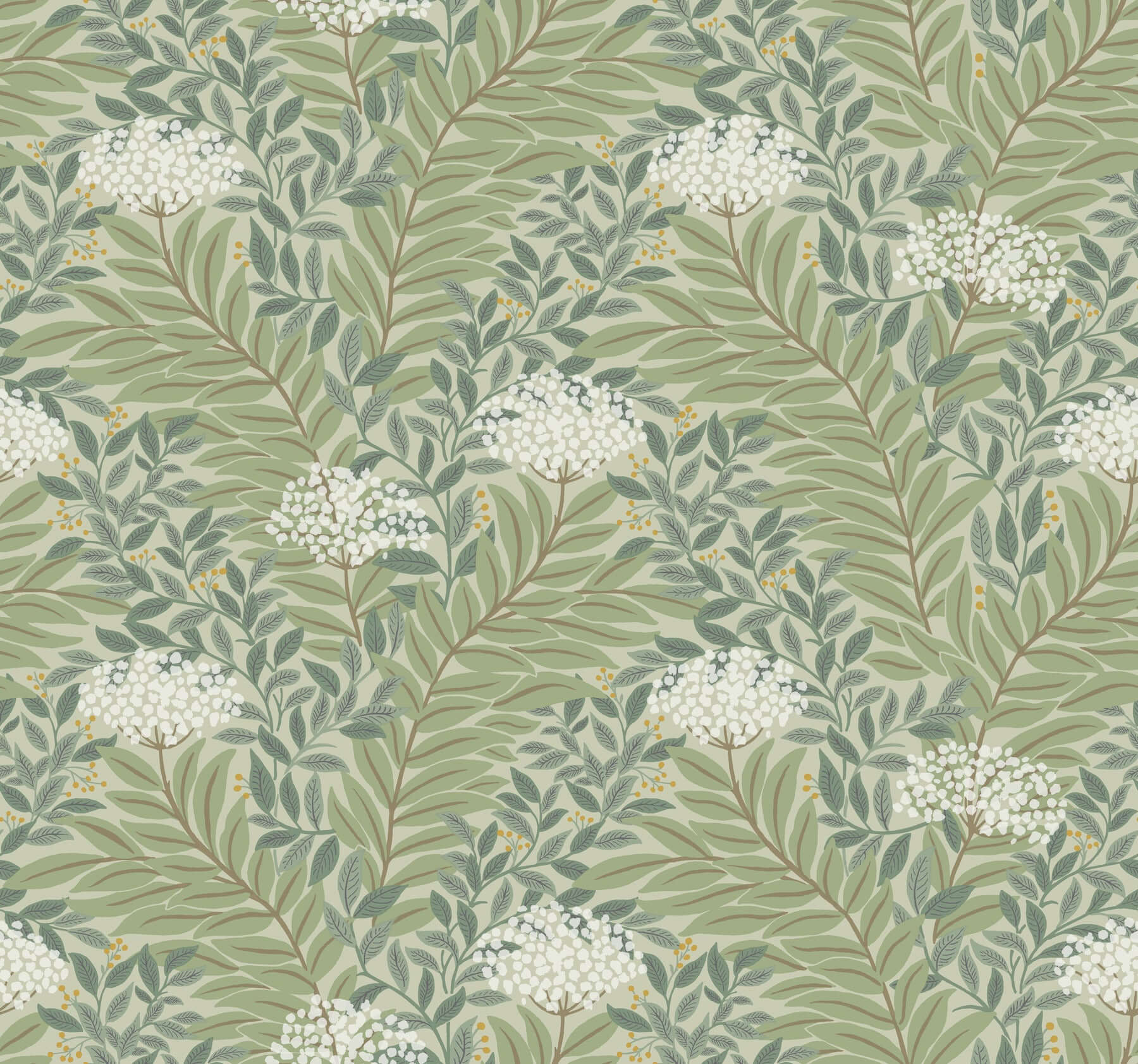 York  Color of the Year — Patina 2026  Highgrove Wallpaper- Sage RF7503